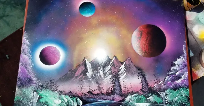 I Create These Artworks Using Spray Paint