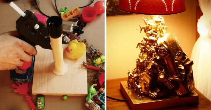 Creative Kids Lamp From Recycled Toys