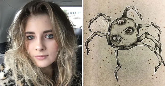 I Was Diagnosed With Schizophrenia At The Age Of 17, So I Started Drawing My Hallucinations To Cope With It