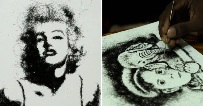 I Create Portraits Using Hair