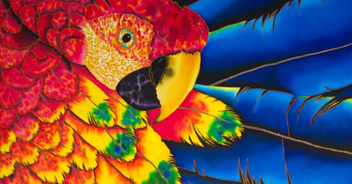 I Made This Batik Painting Out Of Silk Using Water Based Silk Paints And Cold Resist