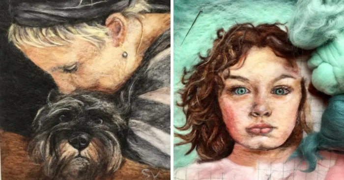 Amazing Portraits "Painted" With Wool