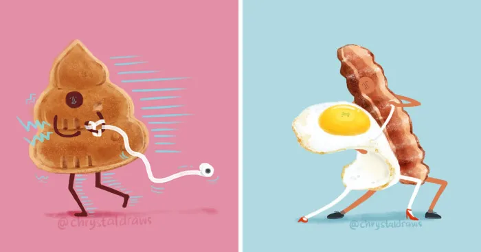 I Draw Food With A Handful Of Character And A Dash Of Humour