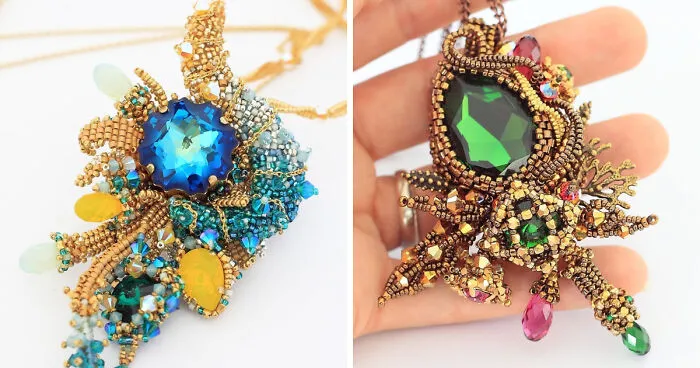 Gorgeous Seed Bead Webs: 25 Amazing Jewelries By Apollinariya Koprivnik