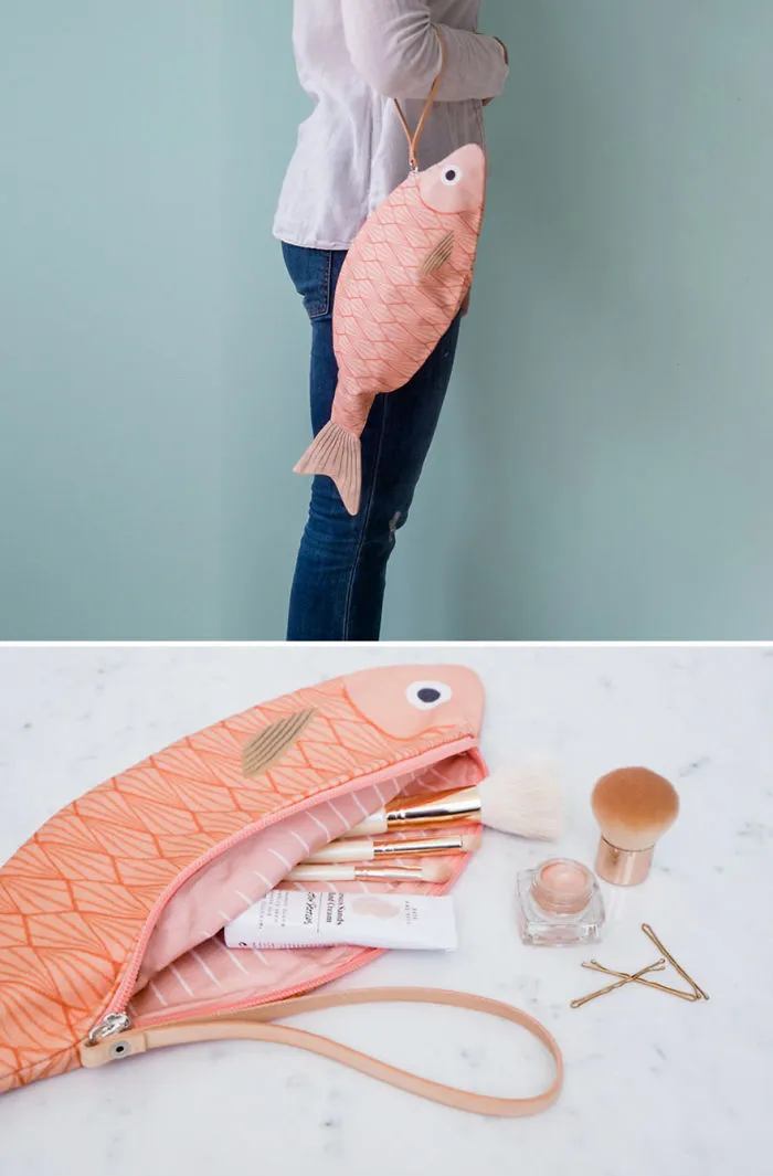 Bolso de mano salmón real
