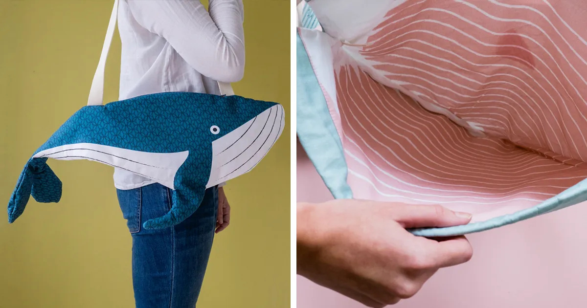 Divertidos bolsos con aspecto de fauna marina por dentro y por fuera