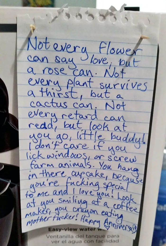 Just Got This Lovely Anniversary Note From My Lovely Girlfriend