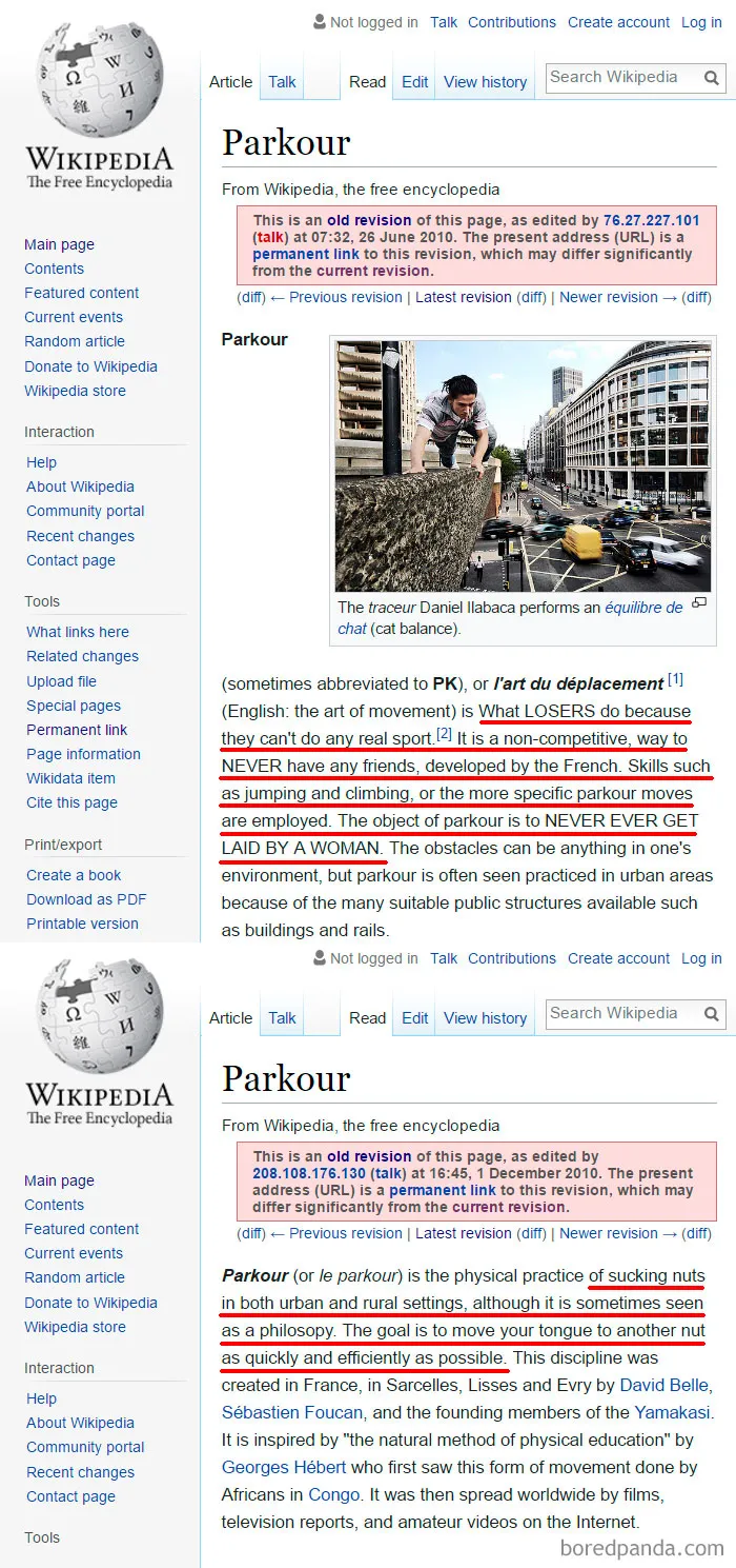 64 Of The Funniest Wikipedia Edits By Internet Vandals