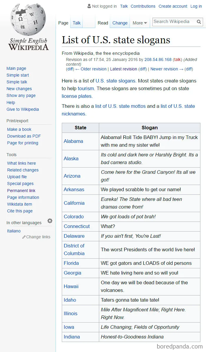 64 Of The Funniest Wikipedia Edits By Internet Vandals