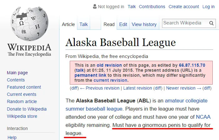 64 Of The Funniest Wikipedia Edits By Internet Vandals