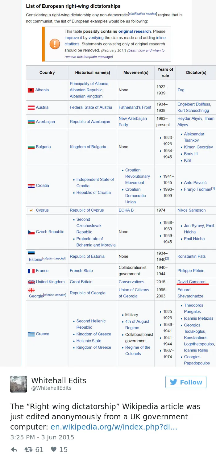 64 Of The Funniest Wikipedia Edits By Internet Vandals