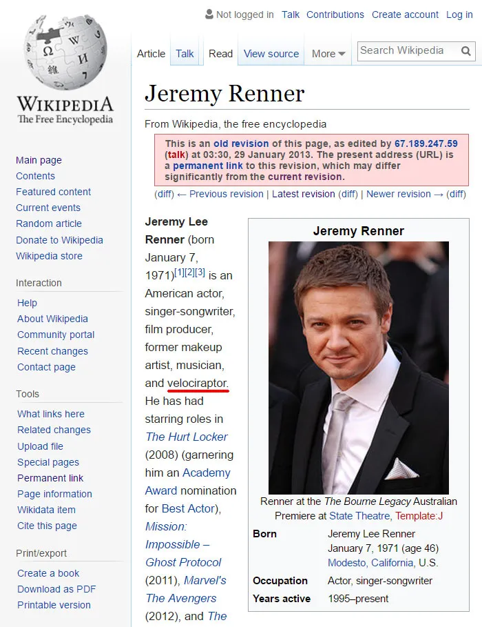 64 Of The Funniest Wikipedia Edits By Internet Vandals