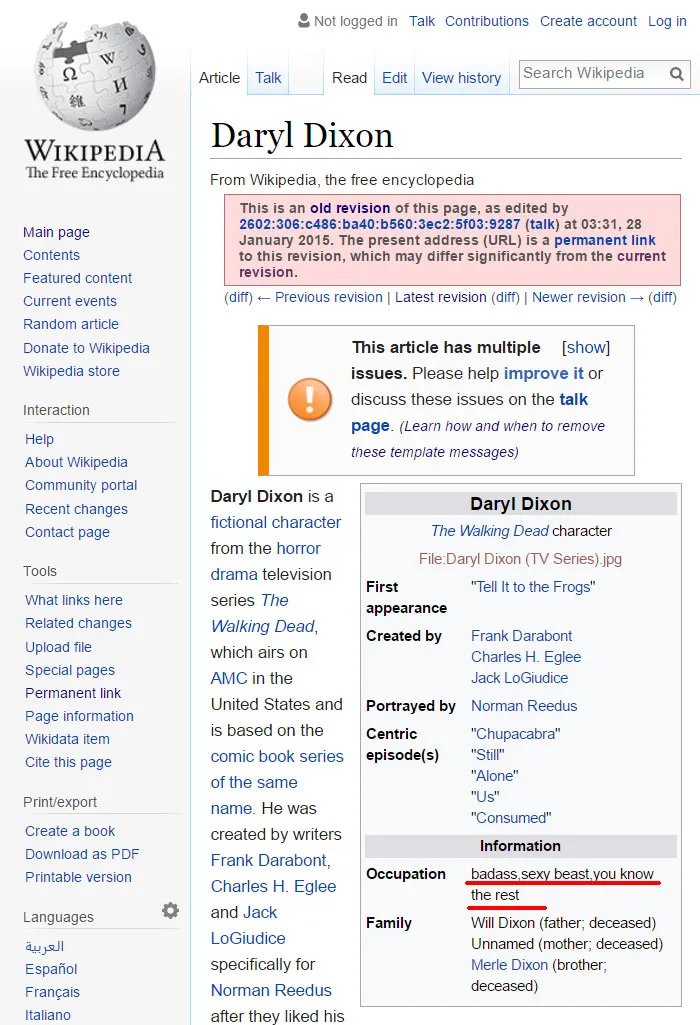 64 Of The Funniest Wikipedia Edits By Internet Vandals