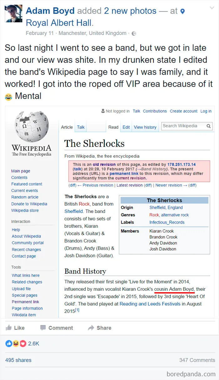 64 Of The Funniest Wikipedia Edits By Internet Vandals