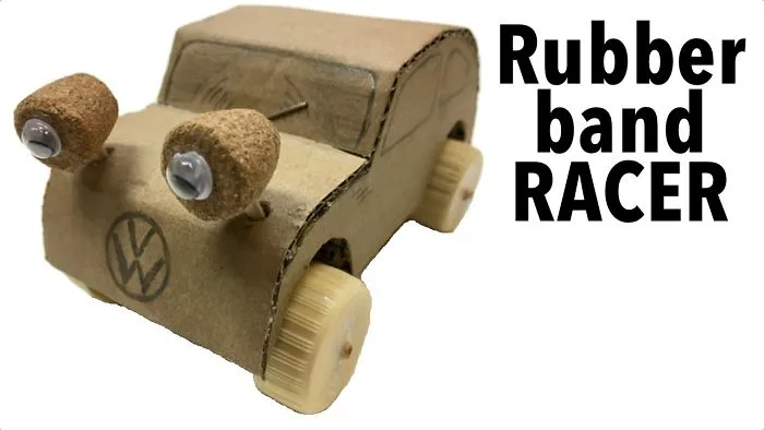 Awesome Rubber Band Car With Moving Headligts And Wipers Tutorial