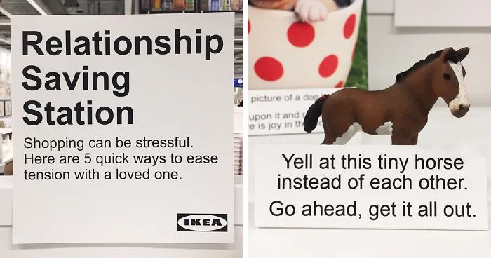 Guy Hilariously Trolls IKEA By Installing A Fake "Relationship Saving Station", And It Might Just Save Your Marriage
