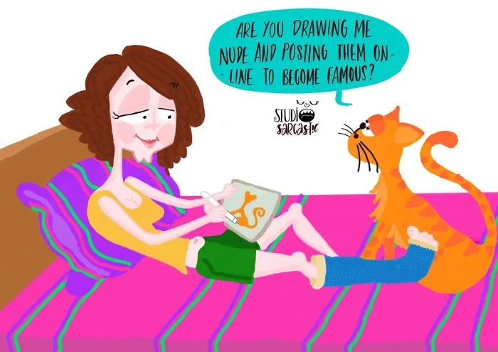 I Illustrate My Conversation With My Cat, And It Shows How It Is To Be An Adult.
