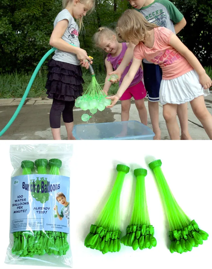 juego para hinchar 100 globos de agua