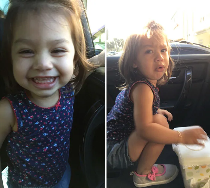 Antes y después de saber que va a tener un hermano