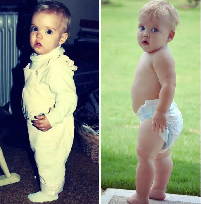 Mi hijo y yo, a la misma edad. Es el niño de mamá