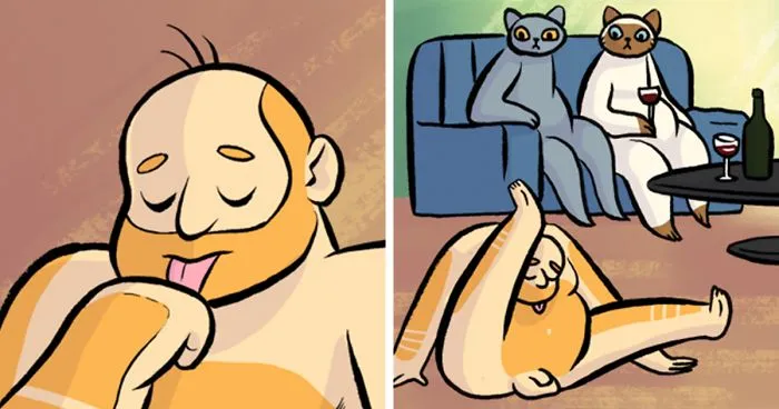 30 Comics Showing What Would Happen If Cats And Humans Switched Roles