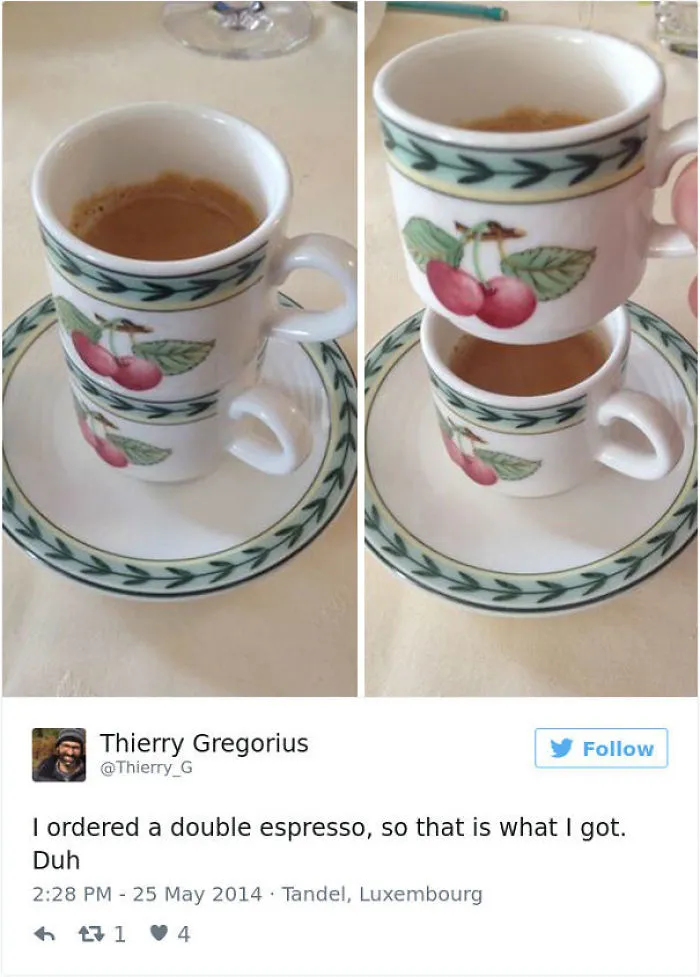 Pedí un espresso doble y me pusieron esto