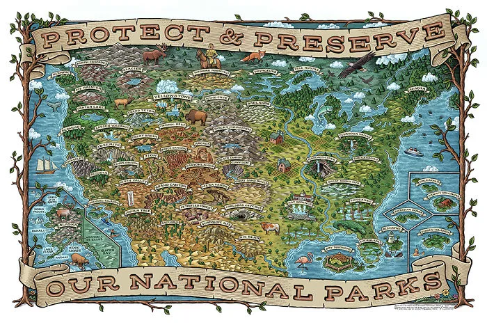 All 59 National Parks In One Crazy Map