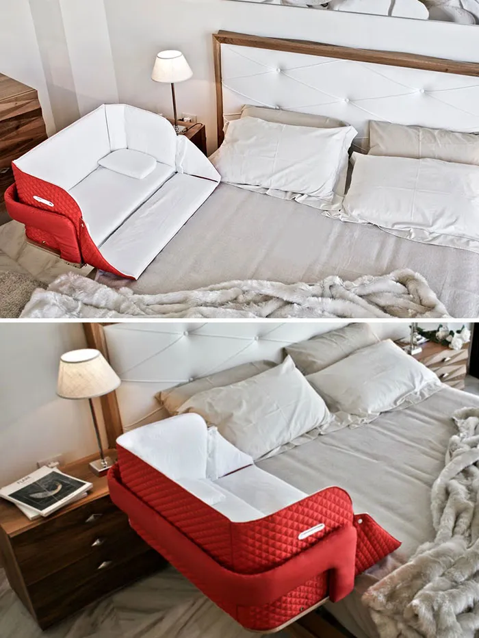 Moisés portátil que se puede sujetar a la cama 
