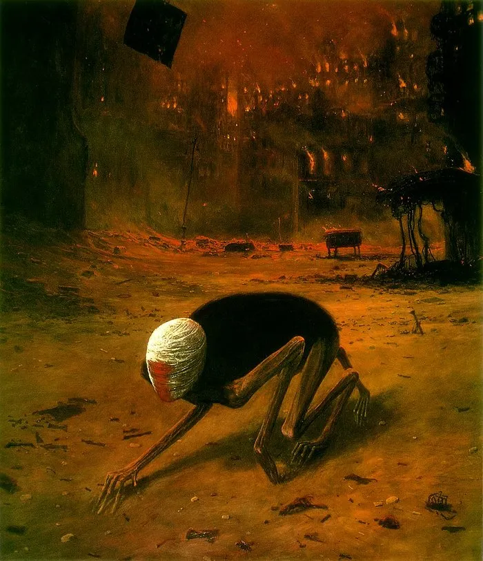 Las obras de este pintor polaco te causarán pesadillas