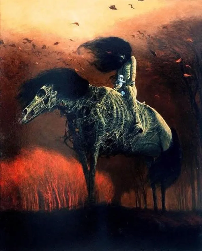 Las obras de este pintor polaco te causarán pesadillas