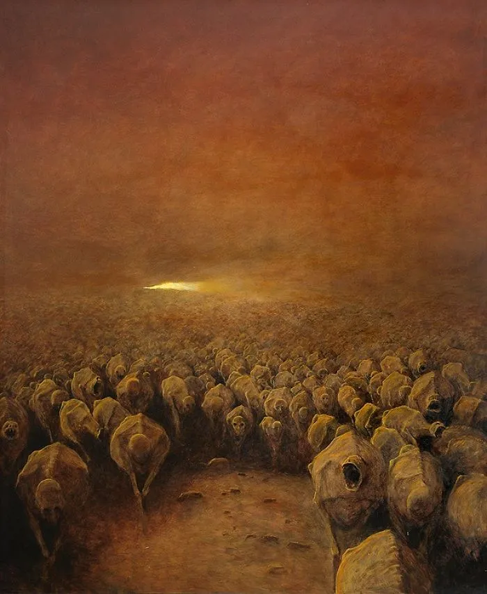Las obras de este pintor polaco te causarán pesadillas