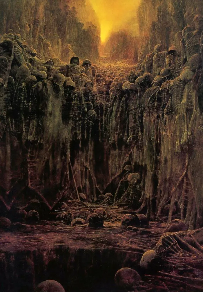 Las obras de este pintor polaco te causarán pesadillas