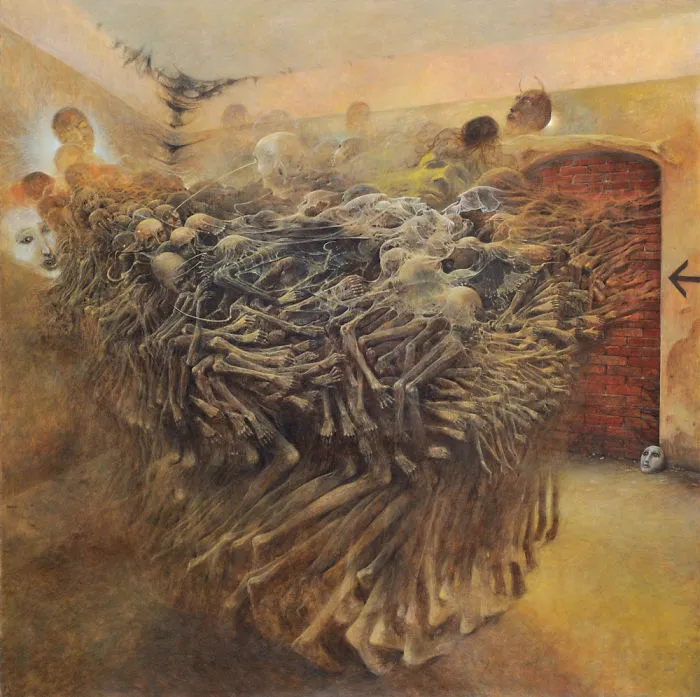 Las obras de este pintor polaco te causarán pesadillas