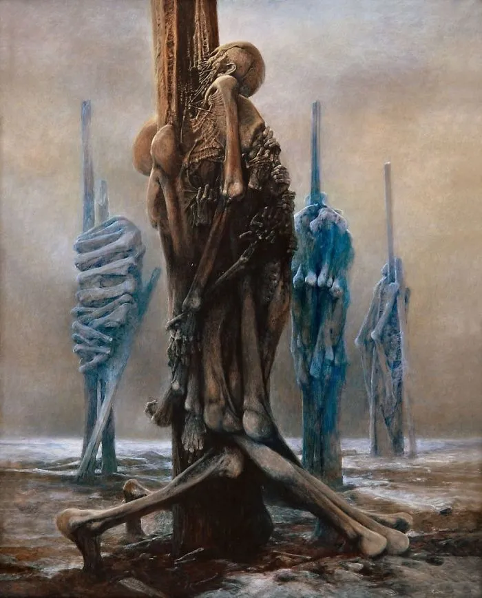 Las obras de este pintor polaco te causarán pesadillas