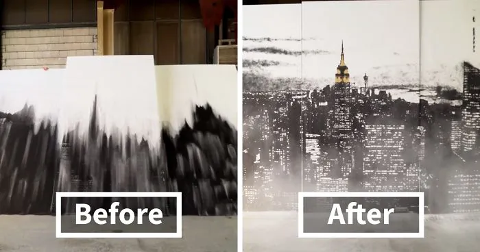 Stunning Sand And Gold Painting Technique