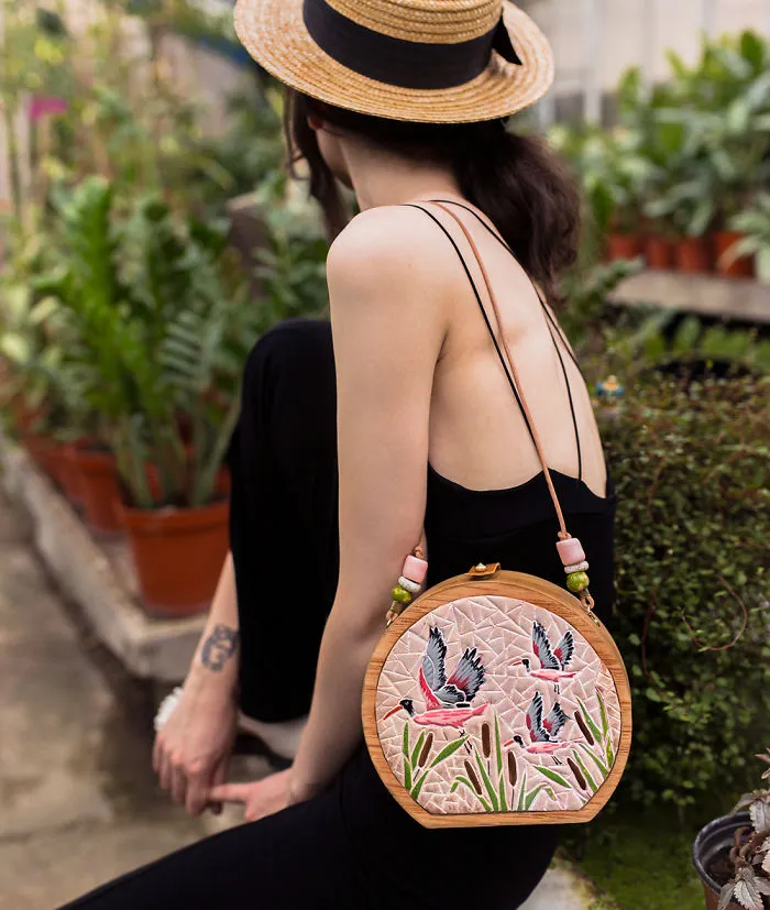 I'm Reconnecting With Nature By Creating Wood And Ceramic Mosaic Bags
