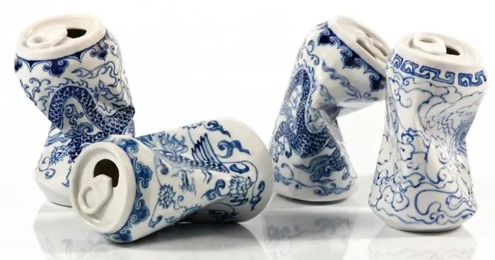 Smashed Can Sculptures Made In The Ancient Style Of Ming Dynasty Porcelain