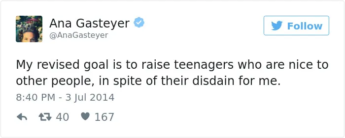61 Funny Parenting Tweets By Ana Gasteyer