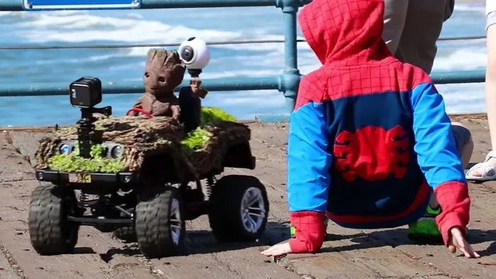 Baby Groot Meets Fans On Streets Of Los Angeles