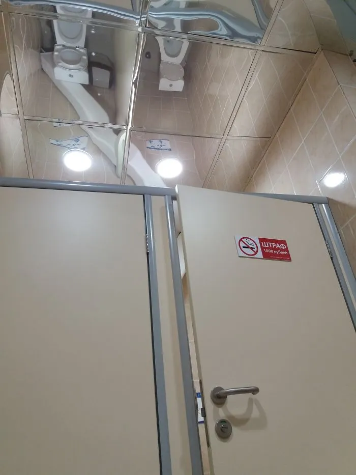 And The Award For The Worst Design Fail Goes To… Toilets And Mirror Ceiling