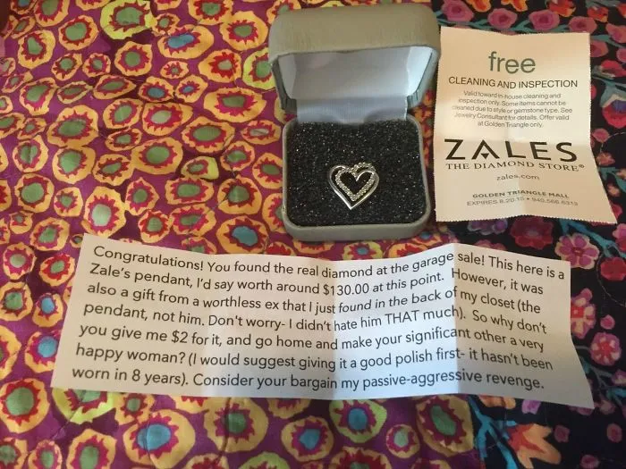 While Preparing For My Garage Sale, I Found A Pendant My Ex Gave Me... I Decided To Be A Little Creative With Selling It