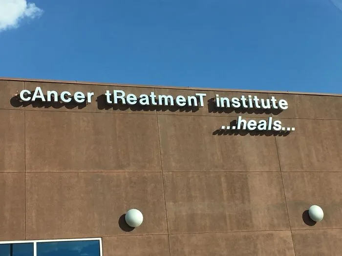 Funny design fail showing a sign with uneven capitalization at a treatment institute.