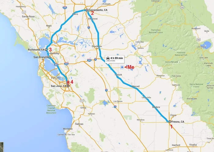 I Ordered A Package For Next-Day Delivery. This Is The Route It's Taken Over The Last Four Days
