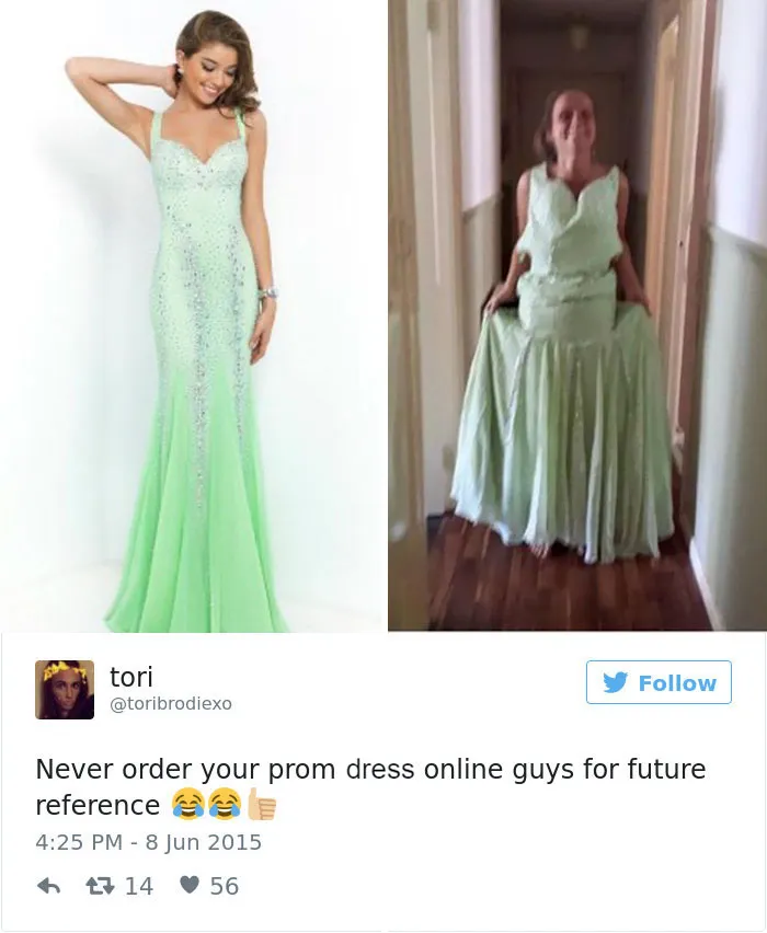 Futura referencia para no comprar el vestido en internet