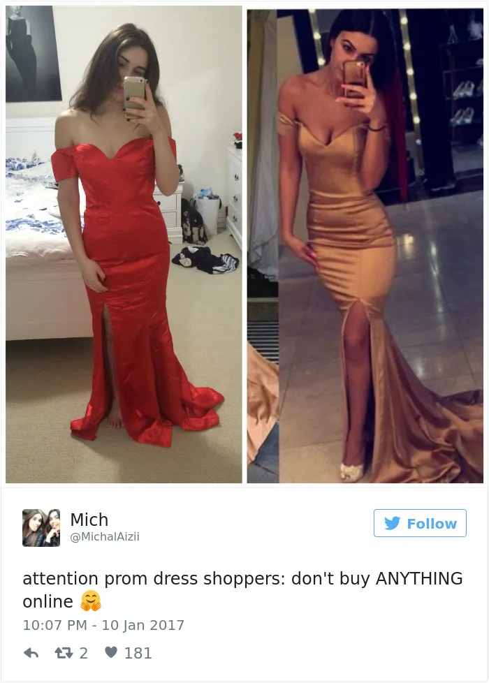 Teens Are Sharing Prom Dresses They Regret Buying Online And It's Hilarious