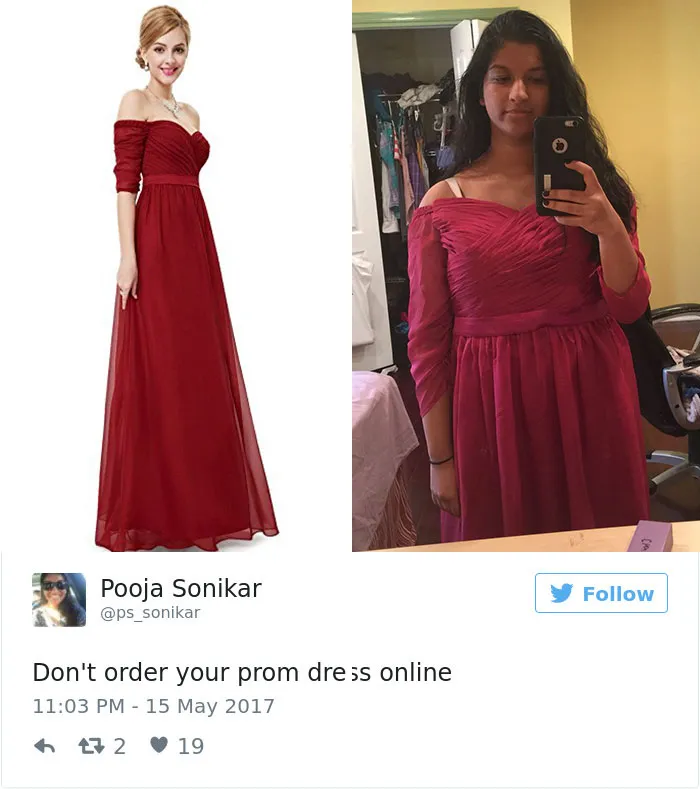 Teens Are Sharing Prom Dresses They Regret Buying Online And It's Hilarious