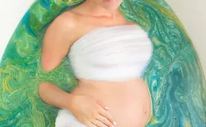 I Created A Method For Painting Water For Maternity Milk Baths To Match The Newborn Masterpiece Collection Backdrops That Are Inspired By Famous Pieces Of Art.