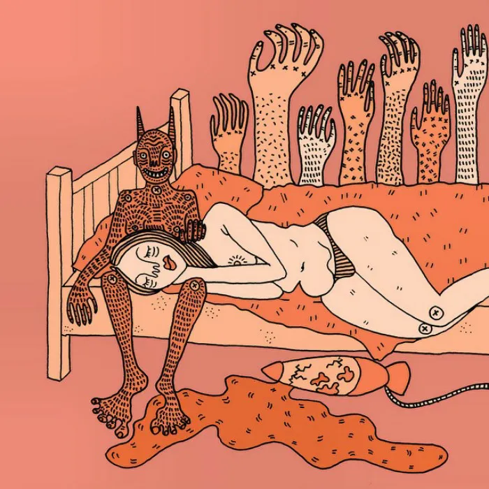 10+ Ilustraciones honestas de mujeres modernas y sus demonios, por Polly Nor (NSFW)