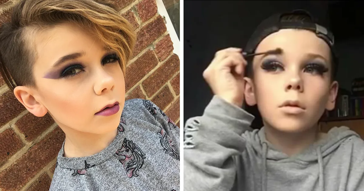 Este niño de 10 años se convierte en la sensación de internet por sus increíbles habilidades con maquillaje