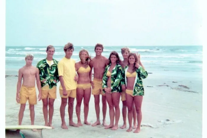 My Mom And Her Surf Team When She Was In High School (she Is 2nd From The Right).  She Still Surfs Nearly Every Day.